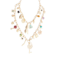 Load image into Gallery viewer, Flowers & More Charms Necklace