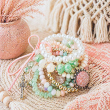 Load image into Gallery viewer, Blush Meadow Cross Bracelet Stack