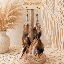 Load image into Gallery viewer, Festival Sparkle Feather Earrings