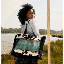Load image into Gallery viewer, Myra Sea Grass Canvas & Hairon Bag