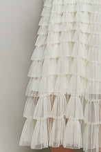Load image into Gallery viewer, Tulle Twirl Crochet Lace Ruffle Dress