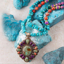 Load image into Gallery viewer, Prescott Painted Desert Turquoise Statement Necklace