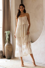 Load image into Gallery viewer, Rustic Romance Tiered Lace Midi Dress