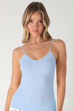 Load image into Gallery viewer, Forever Floral Lace Textured Cami in Serene Blue