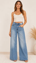 Load image into Gallery viewer, Judy Blue Midrise "Claudia" Ankle Wide Jeans