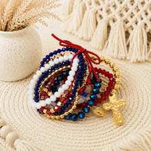Load image into Gallery viewer, Stars & Sparkle Patriotic Bracelet Stack