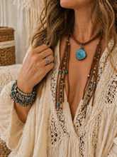 Load image into Gallery viewer, Western Wanderlust Turquoise Necklace