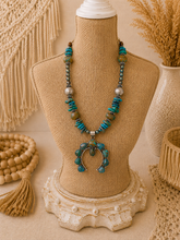 Load image into Gallery viewer, Silver Spur Turquoise Necklace