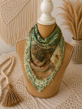Load image into Gallery viewer, 25" Wildflower Wings Hand Painted Bandana