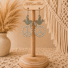 Load image into Gallery viewer, Peace & Harmony Dove Metal Earrings