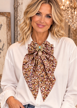 Load image into Gallery viewer, Gilded Rose Boho Bow Brooch