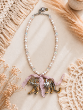 Load image into Gallery viewer, Wild at Heart Tiger Crystal & Pearl Statement Necklace