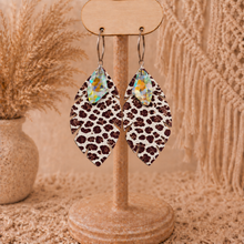 Load image into Gallery viewer, Wild Rose Sparkle Feather Statement Earrings