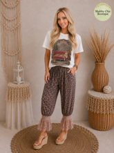 Load image into Gallery viewer, Wild Thing Leopard Print Lace Bloomer Pants