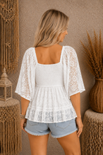 Load image into Gallery viewer, Sweet Magnolia Lace Twist Front Top