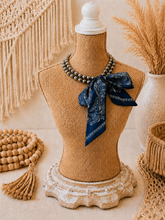 Load image into Gallery viewer, Indigo Paisley Convertible Necklace