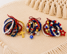 Load image into Gallery viewer, Stars & Sparkle Patriotic Bracelet Stack