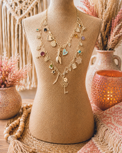 Load image into Gallery viewer, Flowers & More Charms Necklace