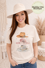 Load image into Gallery viewer, Cowgirl Hat Trio T-shirt