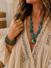 Load image into Gallery viewer, Green Goddess Turquoise Necklace