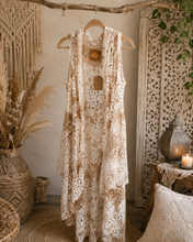 Load image into Gallery viewer, Morning Dove Crochet & Lace Duster Vest