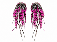 Load image into Gallery viewer, Wild Orchid Feather Earrings
