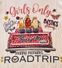 Load image into Gallery viewer, Girls Only Roadtrip Bling T-shirt
