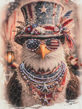 Load image into Gallery viewer, Patriotic Eagle Bling T-shirt
