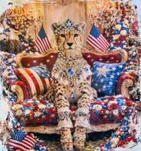 Load image into Gallery viewer, Patriotic Cougar Bling T-shirt