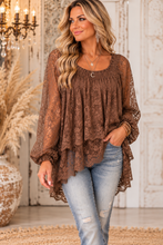 Load image into Gallery viewer, Back to Beautiful Lace Bow Top – Mocha
