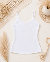 Load image into Gallery viewer, Forever Floral Lace Textured Cami in White
