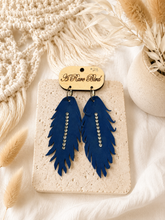 Load image into Gallery viewer, Twilight Tumbleweed Rhinestone Leather Earrings
