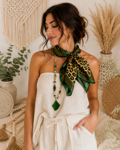 Load image into Gallery viewer, Verde Moon Green Glass &amp; Mother of Pearl Necklace
