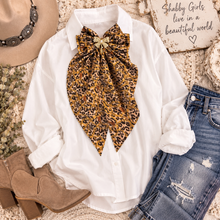 Load image into Gallery viewer, Wildly Polished Leopard Bow Brooch
