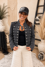 Load image into Gallery viewer, Junk Gypsy Midnight Rider Military Jacket
