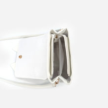 Load image into Gallery viewer, Crossi Bow Embossed Crossbody Purse in White
