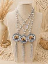 Load image into Gallery viewer, Hard to Be a Diamond Rhinestone Tassel Necklace

