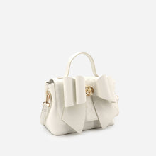 Load image into Gallery viewer, Crossi Bow Embossed Crossbody Purse in White
