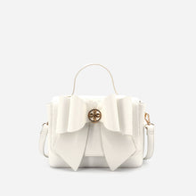 Load image into Gallery viewer, Crossi Bow Embossed Crossbody Purse in White
