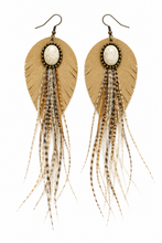 Load image into Gallery viewer, Art by Amy Feather &amp; Suede Statement Earring
