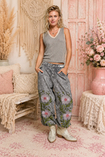 Load image into Gallery viewer, Blooming Beauty Embroidered Mineral Wash Pants
