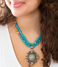Load image into Gallery viewer, Prescott Painted Desert Turquoise Statement Necklace
