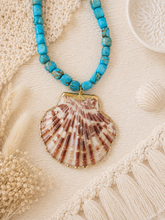 Load image into Gallery viewer, Sanibel Shell Necklace in Turquoise Jasper
