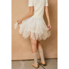 Load image into Gallery viewer, Ivory Moonlight Mesh Tulle Skirt
