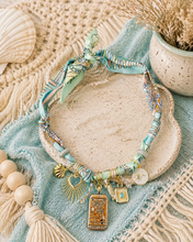 Load image into Gallery viewer, Lisa Multi Charm Scarf Necklace
