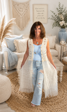 Load image into Gallery viewer, Gypsy Grace Crochet Lace Duster
