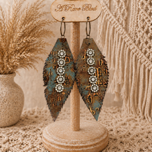 Load image into Gallery viewer, Copper Canyon Crystal Feather Earrings
