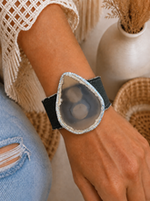 Load image into Gallery viewer, Olive Moonlight Genuine Stone Cuff Bracelet
