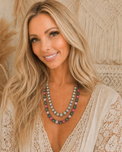 Load image into Gallery viewer, Celestial Confetti Double-Layer Crystal Necklace
