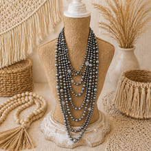 Load image into Gallery viewer, Charcoal Daydream Pearl Necklace
